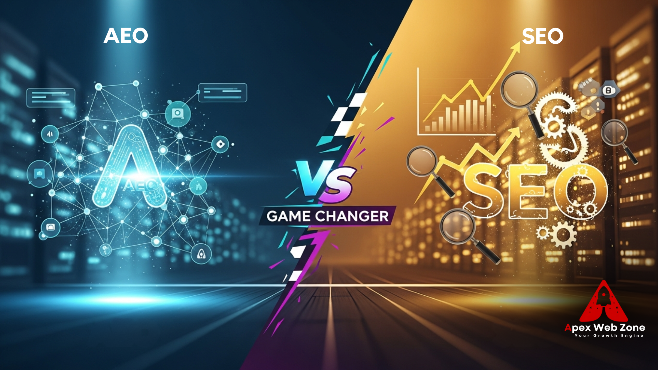 Comparison of AEO vs SEO and their impact on organic traffic in 2025