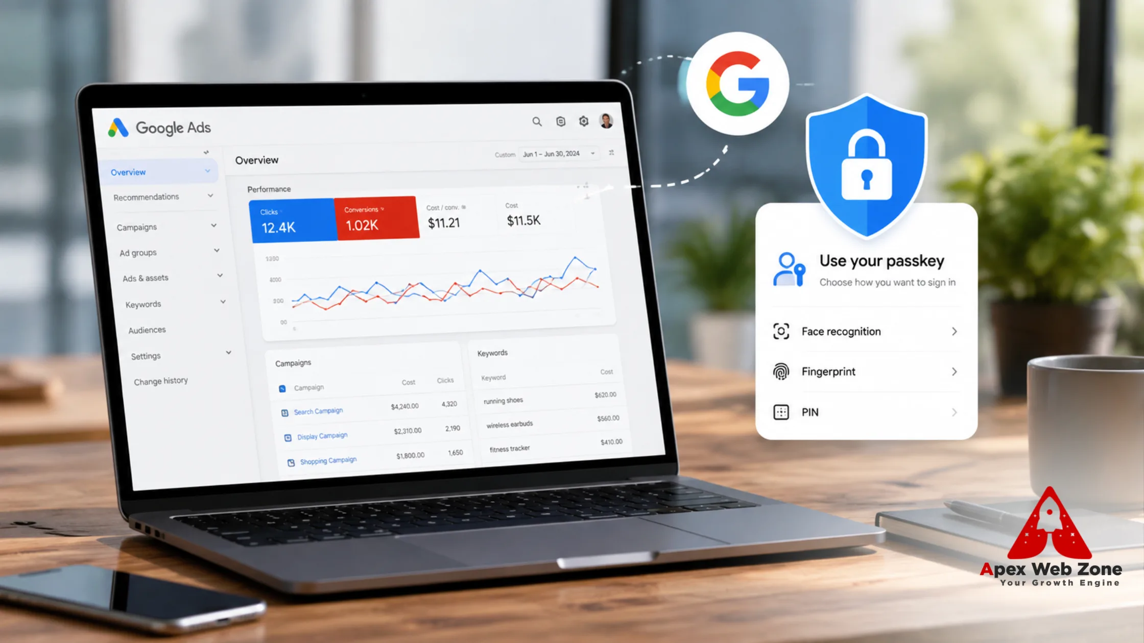 How to set up a passkey for Google Ads